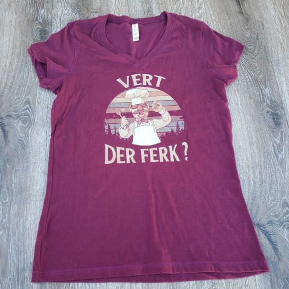 Bella Canvas Tops - Muppets Swedish Chef Vert Der Ferk T-Shirt Size XL